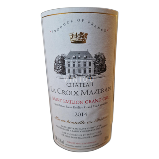 Bordeaux Saint-Émilion Grand Cru Château La Croix Mazeran 2014