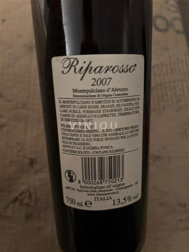 Abruci Montepulciano d'Abruzzo Illuminati Riparosso 2007