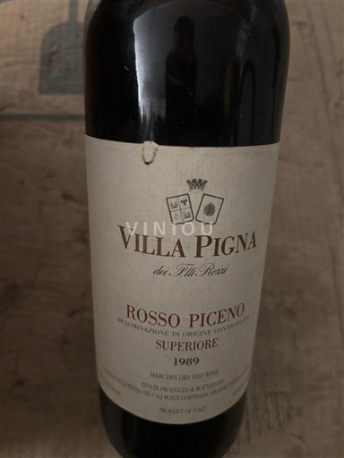 Marche Rosso Piceno Villa Pigna 1989