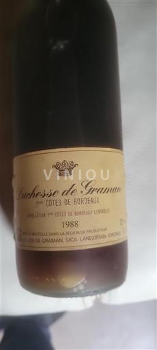 Bordeaux Côtes-de-Bordeaux Duchesse de Graman 1988