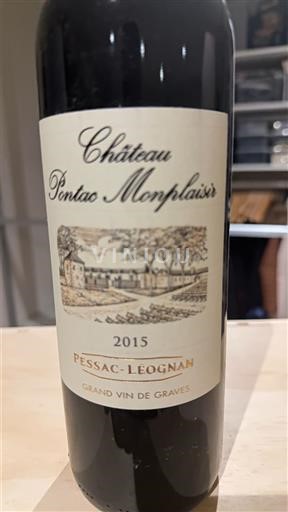 Bordeaux Pessac-Léognan Château Pontac Monplaisir 2015