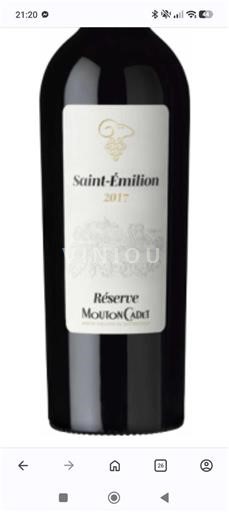 Бордо Сен-Емільйон Mouton Cadet Réserve 2022