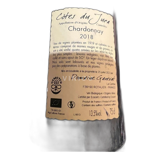 Jura Côtes-du-jura Domaine Jean-François Ganevat Les Grands Teppes 2018