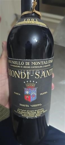 Toscana Brunello di Montalcino Biondi-Santi Tenuta Greppo 1991