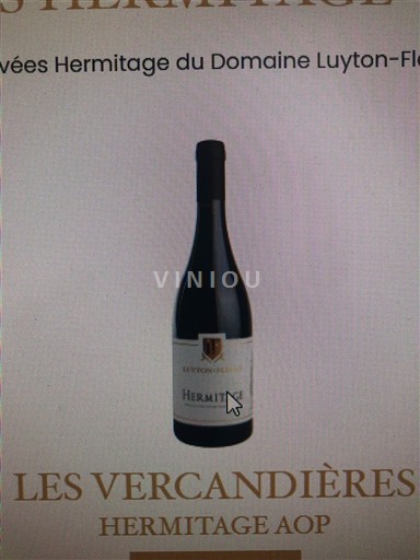 Thung lũng Rhône Hermitage Domaine Luyton-Fleury Les Vercandières 2023