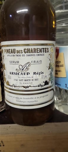 Poitou-Charentes Pineau-des-Charentes Arsicaud Régis Không niên vụ