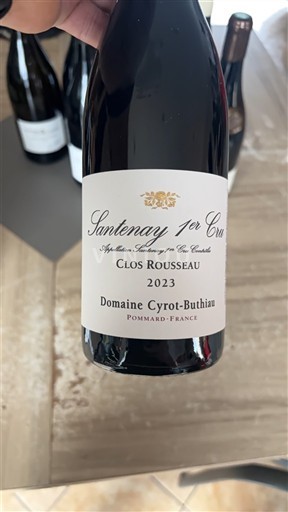 Borgonha Não especificado Premier Cru Domaine Cyrot-Buthiau Clos Rousseau 2023