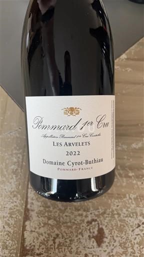 Bourgogne Pommard Premier Cru Domaine Cyrot-Buthiau Les Arvelets 2022