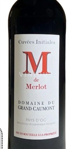Languedoc in Roussillon Pays d'Oc Domaine Grand Caumont M de Merlot Neleten.