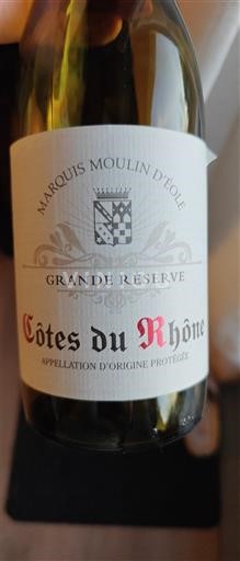 Valle del Rodano Côtes-du-Rhône Marquis Moulin d'Éole Grande Réserve Senza annata