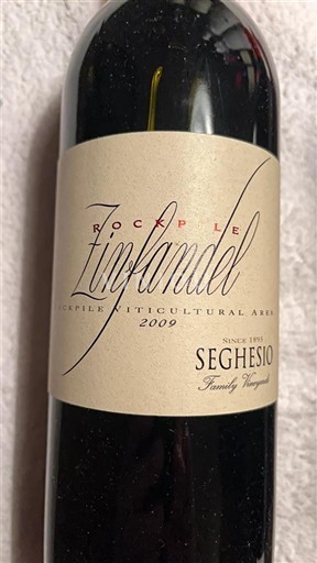 Vùng trồng nho được cấp phép California Rockpile Seghesio Family Vineyards Rockpile Zinfandel 2009