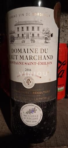 Bordeaux Montagne-saint-émilion Domaine Haut Marchand 2016
