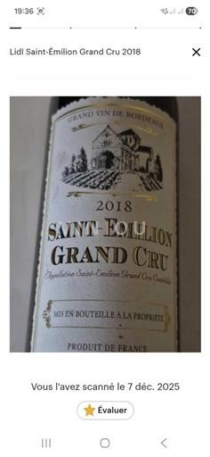 Bordeaux Saint-Émilion Grand Cru Lidl 2018
