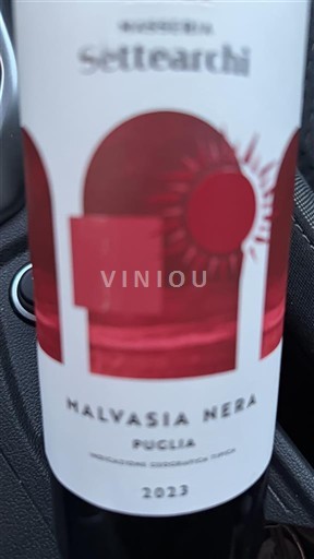 Apulia Puglian viinit Masseria Settearchi Malvasia nera 2023