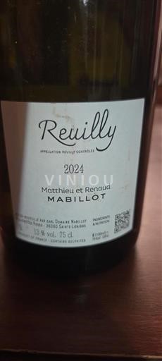 Loirevallei Reuilly Matthieu et Renaud Mabillot 2024