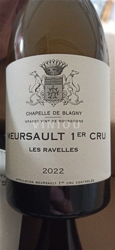 Bourgogne Meursault Premier Cru Chapelle de Blagny Les Ravelles 2022