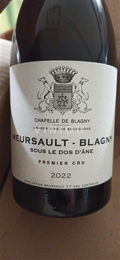 Bourgogne Meursault Premier Cru Chapelle de Blagny Sous le Dos d'Âne 2022