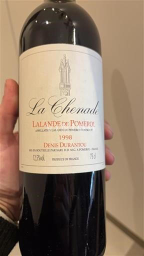 Bordeaux Lalande-de-pomerol La Chenade 1998