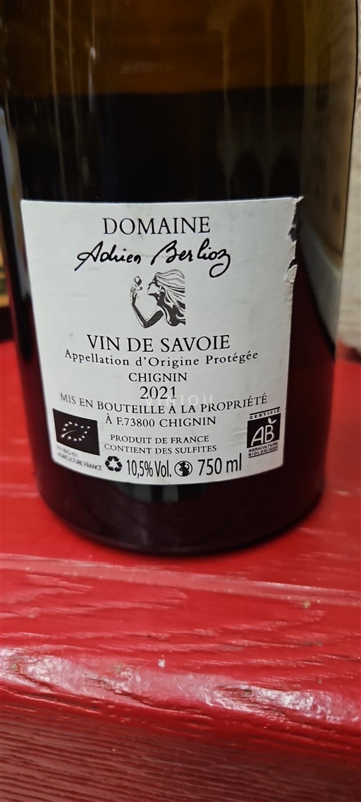 Savoie và Bugey Chignin Adrien Berlioz La des gueux 2021