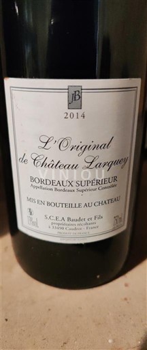 Bordeaux Bordeaux Supérieur Château Larguez L'Original 2014