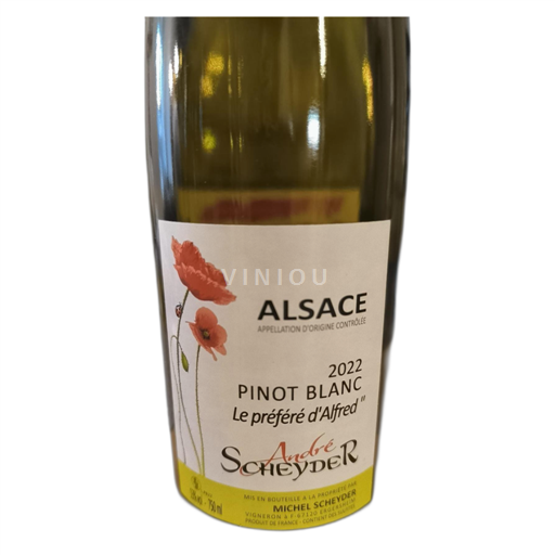Alsace Pinot blanc André Scheyder Le préféré d'Alfred 2022