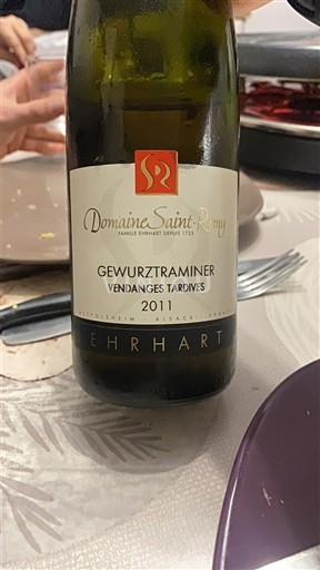 Alsácia Vendanges Tardives Domaine Saint-Rémy Gewurztraminer Vendanges Tardives 2011