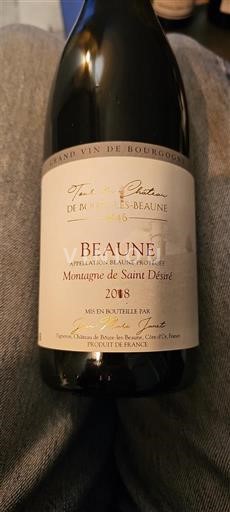 Bourgogne Beaune Château Chorey-lès-Beaune Montagne de Saint Désiré 2018