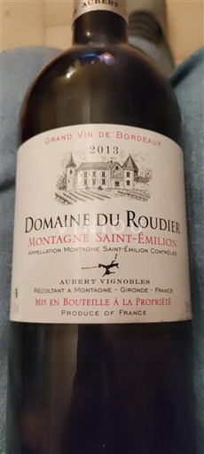 Bordeaux Montagne-saint-émilion Domaine Roudier 2013