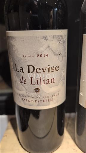 Bordeaux Saint-Estèphe La Devise de Lilian 2014
