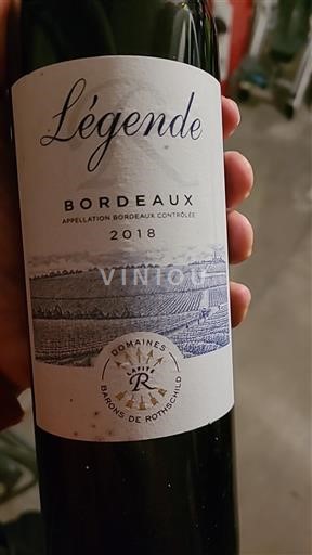 Bordéus Domaine Domaines Barons de Rothschild Légende 2018