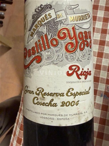 La Rioja rioja Marqués de Murrieta Castillo Ygay Gran Reserva Especial 2004