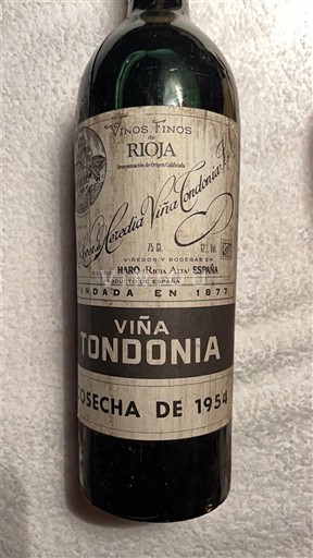 La Rioja Rioja R. López de Heredia Viña Tondonia Viña Tondonia 1954
