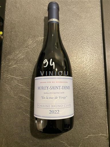 Bourgogne Morey-saint-denis Domaine Bruno Clair En la rue de Vergy 2022