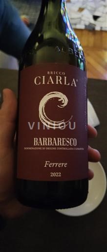 Piedmont Wines Barbaresco Bricco Ciarla Ferrere 2022