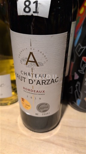 Bordeaux Château Haut d'Arzac 2019