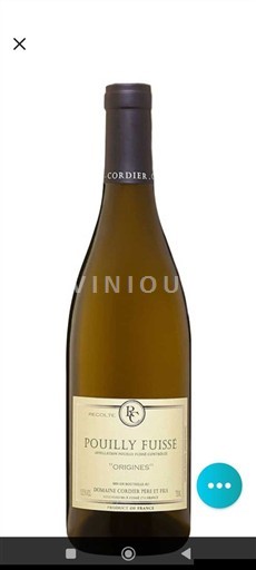 Burgundy Pouilly-Fuissé Domaine Cordier Père et Fils Origines 2020
