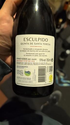 Portugal Vinho verde Quinta de Santa Teresa Esculpido 2022