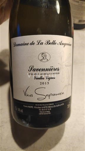Valle della Loira Savennières Domaine La Belle Angevine Vicus Saponaria 2015