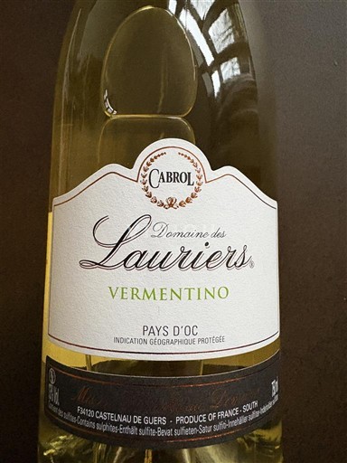 Languedoc in Roussillon Pays d'Oc Domaine S Lauriers Vermentino Neleten.