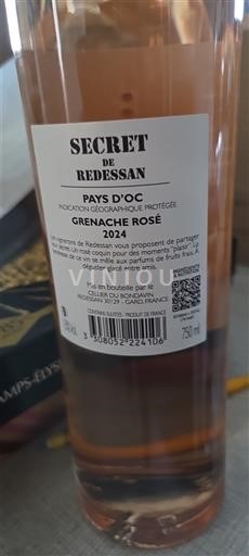 Languedoc-Roussillon Pays d'Oc Secret de Redessan Grenache Rosé 2024