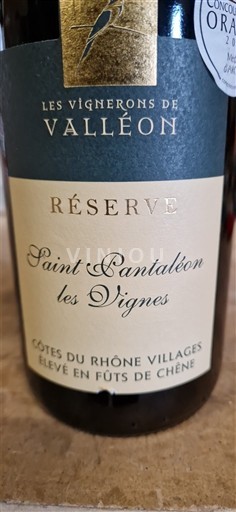 Rhône Valley Côtes du Rhône Villages Les Vignerons de Valléon Réserve 2022