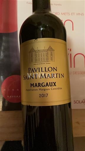 Bordeaux Margaux Pavillon Saint Martin 2017