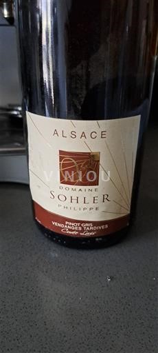 Elzas Niet gespecificeerd Vendanges Tardives Domaine Sohler Philippe Pinot Gris Vendanges Tardives 2009
