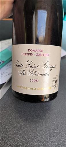 Bourgogne Nuits-saint-georges Domaine Chopin-Gauthier Les Charmottes 2008