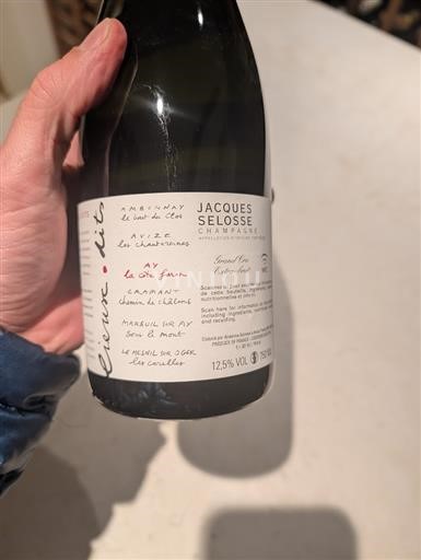 Champagne Sâm-panh Jacques Selosse La Côte Faron Aÿ Không niên vụ