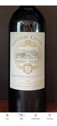 Bordeaux Saint-Émilion Grand Cru Grand Cru Château Cantin 2019