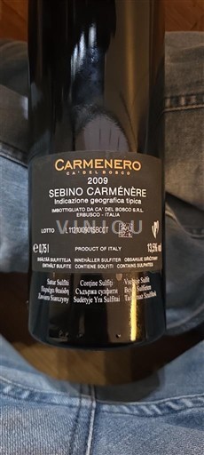Lombardy Không được chỉ định CA' DEL BOSCO Carmenero 2009
