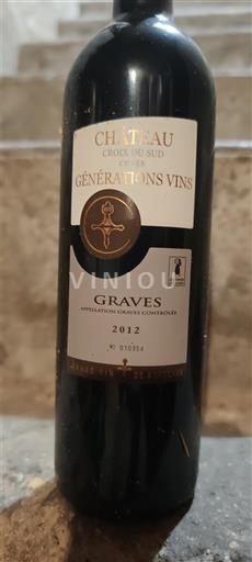 Bordeaux Graves Château Croix du Sud Générations Vins 2012
