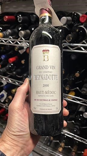 Bordeaux Haut-Médoc Château Bernadotte Grand Vin 2000