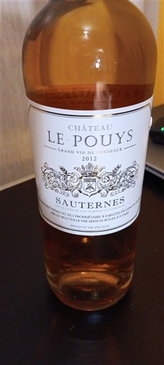 Bordeaux Sauternes Château Le Pouys 2012
